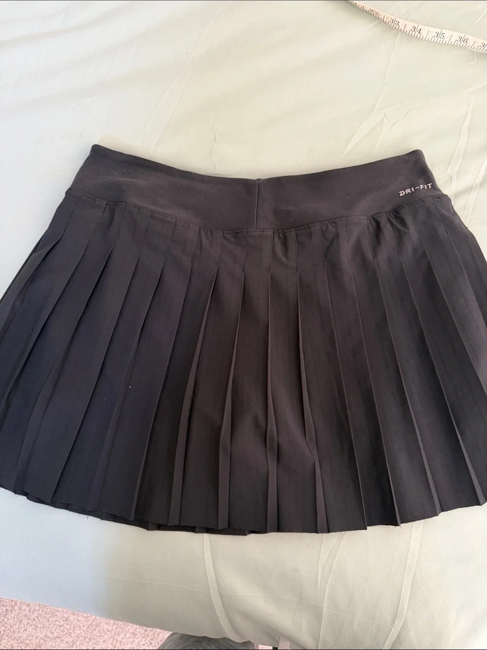 Nike Black Pleated Athletic Skirt with White Swoosh